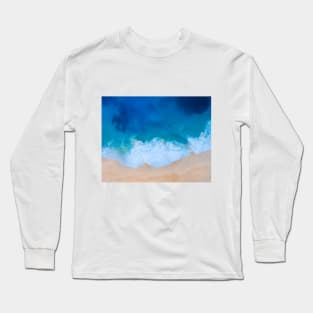 Seaside and wave #7 Sea foam. Aerial view Long Sleeve T-Shirt